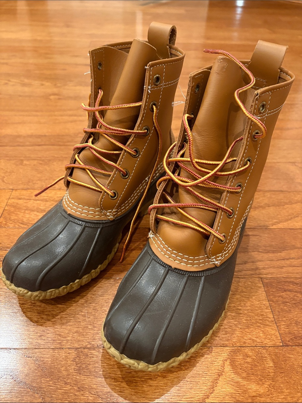 L.L. Bean Two-Tone Brown Waterproof Duck Boots - BRAND NEW